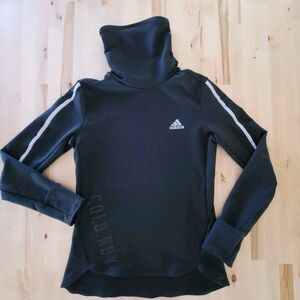 ADIDAS Womens Cold Rdy Running Sweat Shirt Athletic Black Size Small Reflective